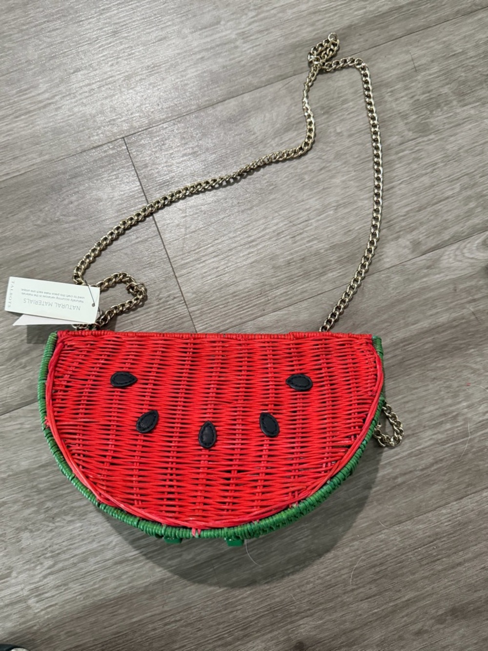 NWT - Talbots Woven Wicker Watermelon Crossbody Bag - Picture 7 of 8